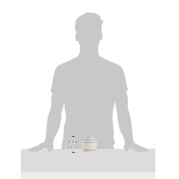 Butter Bell Countertop French Ceramic Dish Keeper White with Blue Trim - Picture 3 of 9